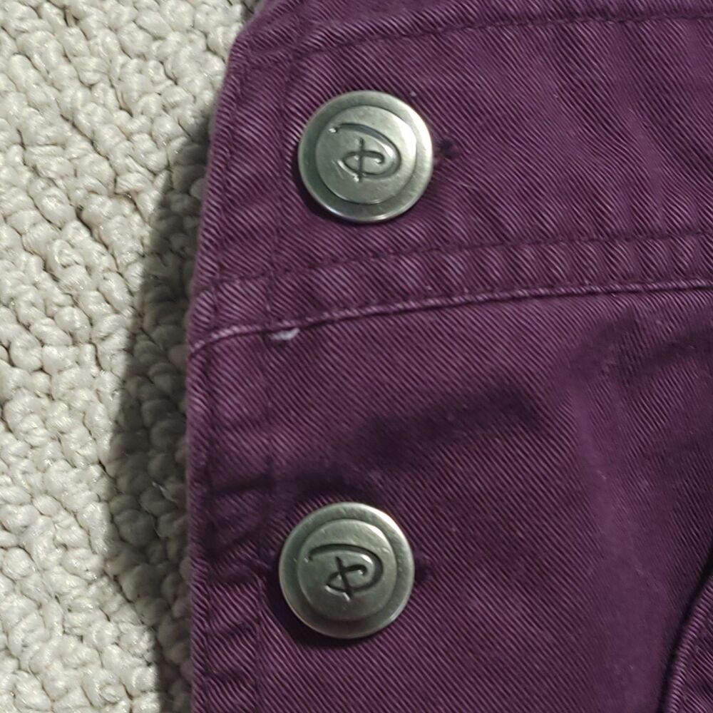 VINTAGE Disney Eeyore Bib Overall Denim Pants Size XL Purple Winnie the Pooh 90s - Picture 6 of 14